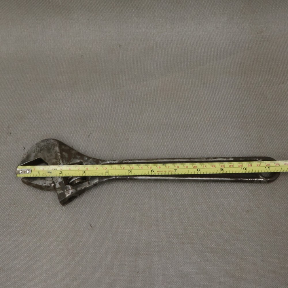 12in Adjustable Wrench Barn Wall Decor Rustic Heavy Patina