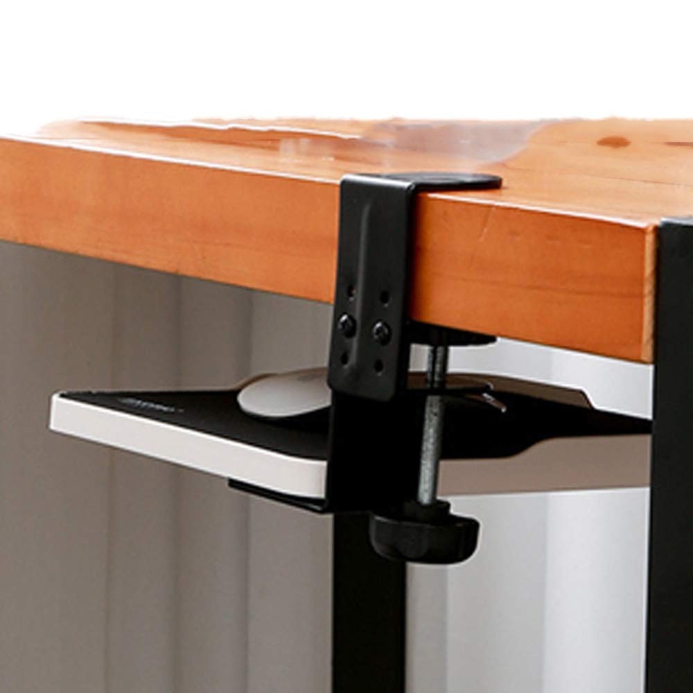 FUZADEL Ergonomic Mouse Tray Desk Attachment Mouse Platform Slide Out Extensi...