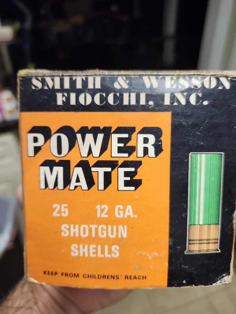 Smith and Wesson Power Mate Shotgun Shells Empty Cardboard Ammo Box