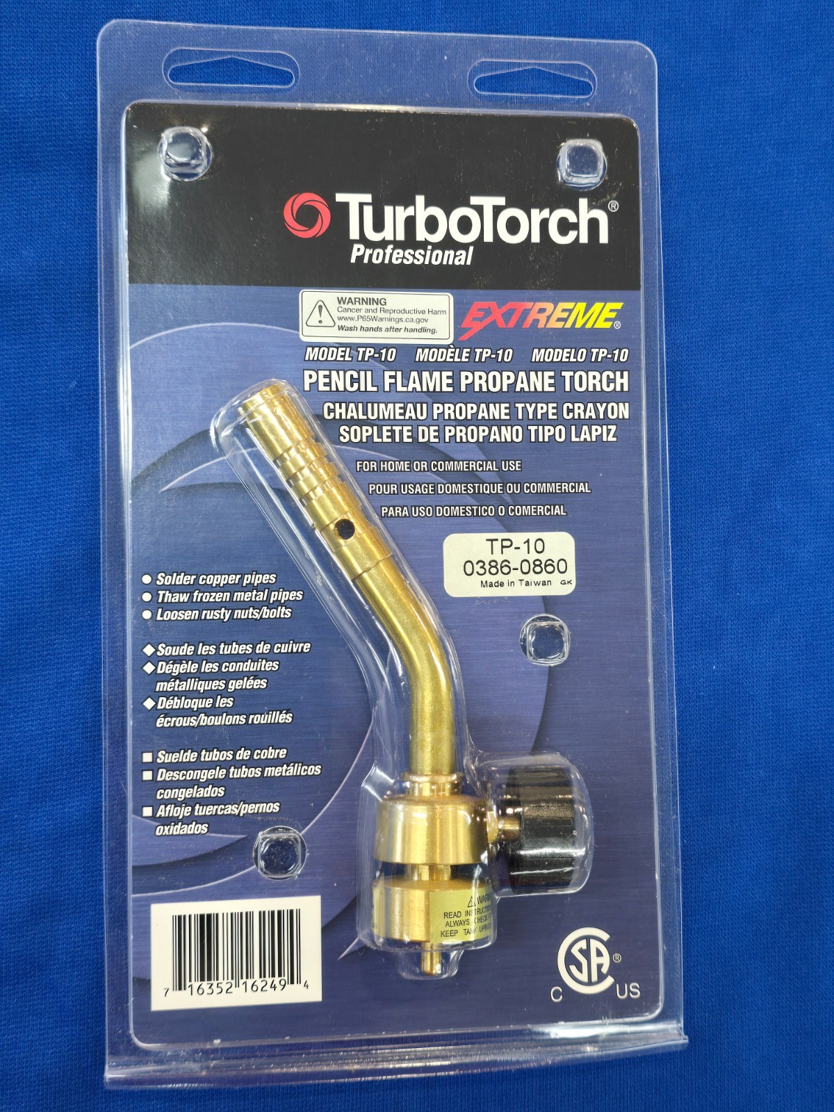 TurboTorch 0386-0860 Turbo Torch TP-10 Pencil Flame Propane Torch Brand New