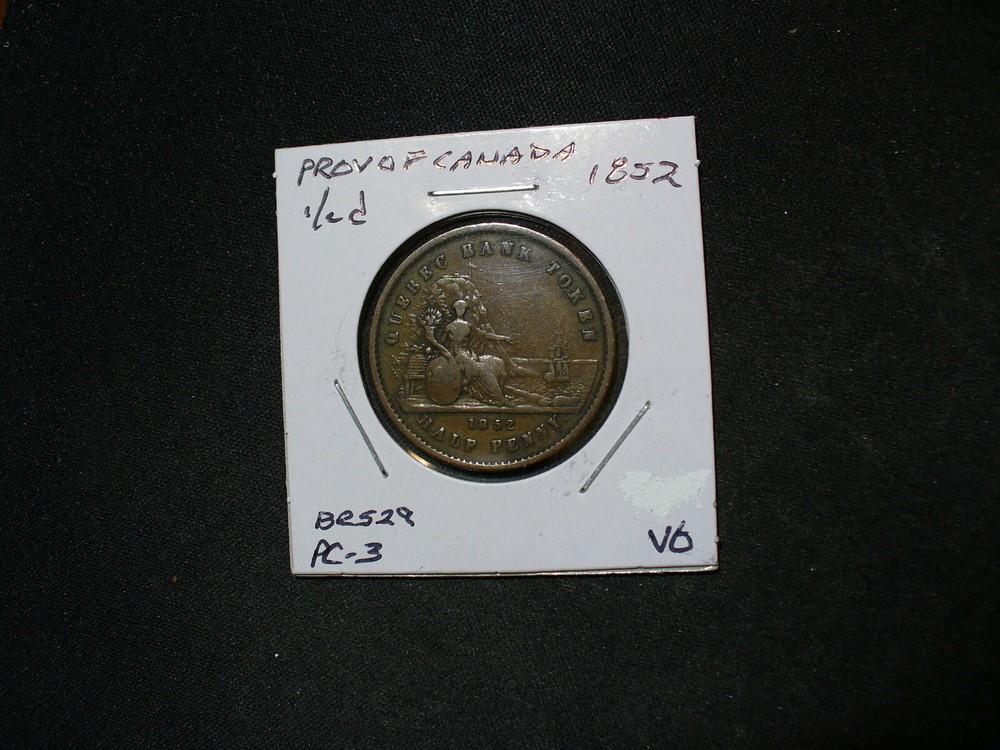 Canada 1852 1/2 Cent Bank Token