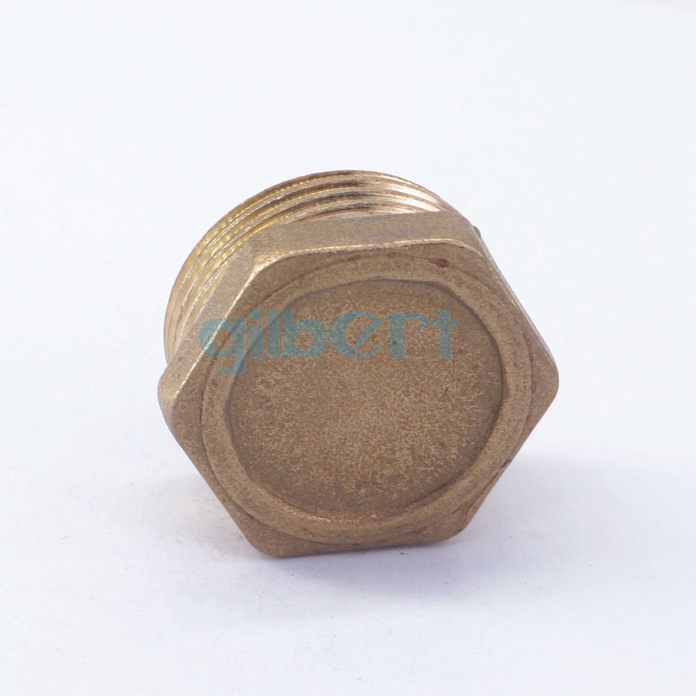 1" BSP Male Brass Countersunk End Cap Hex Head Socket Fitting End Plug