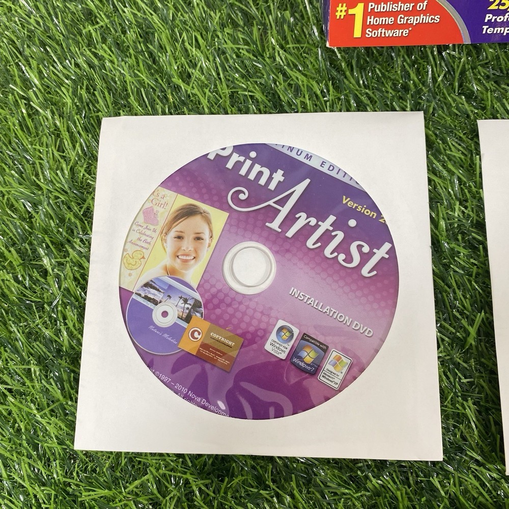 Nova Print Artist Platinum Version 23 Graphic Software Windows 7 Vista, XP