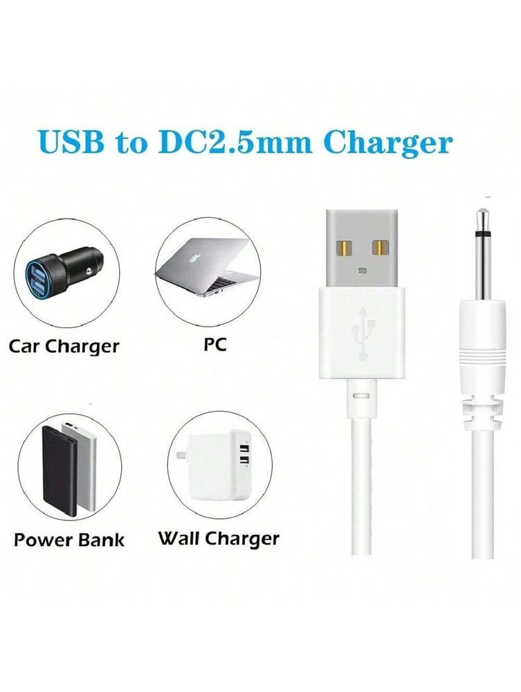 FARSEOMIX DC Charging Cable, 2.7ft Replacement 3ft (100cm), White