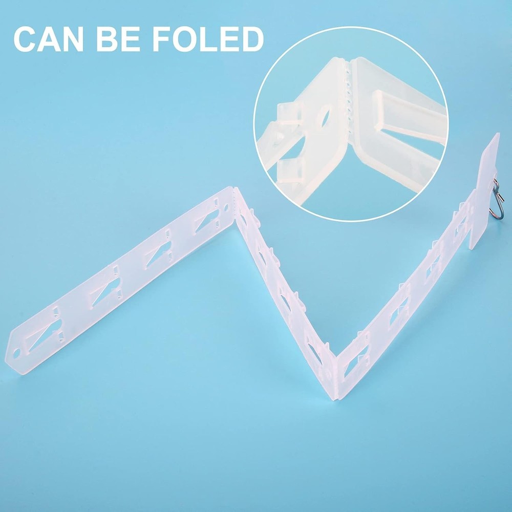 Durable Plastic Display Strips with Label Headers - 12 Stations for Retail Use