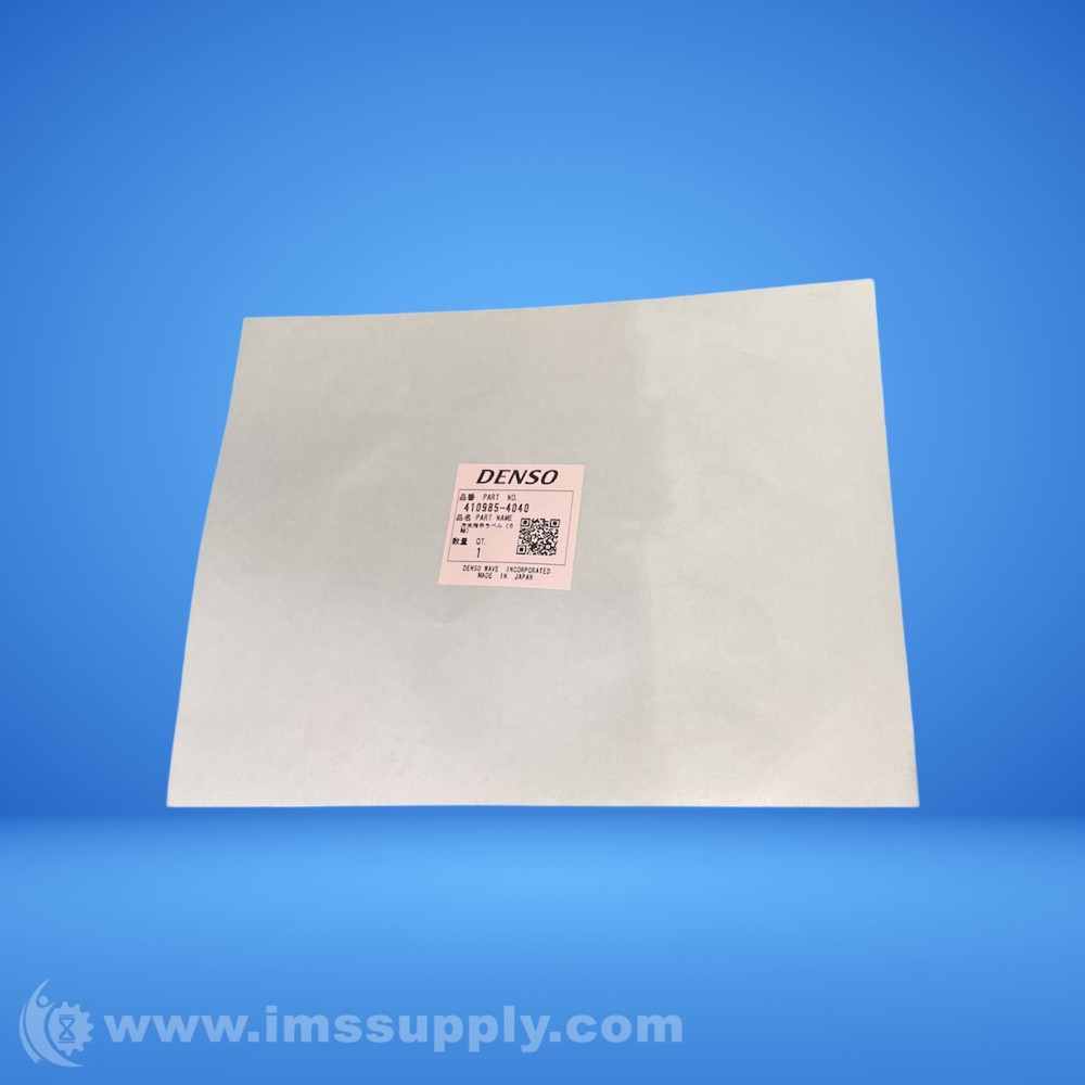 Denso 410985-4040 Instruction Label FNIP