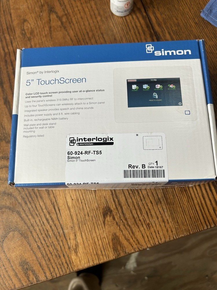 Interlogix 60-924-RF-TS5 Wireless Talking Touchscreen ~ NEW IN BOX