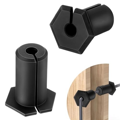 2 PCS Cable Routing Kit Compatible with Starlink Ethernet Cable Rubber Black