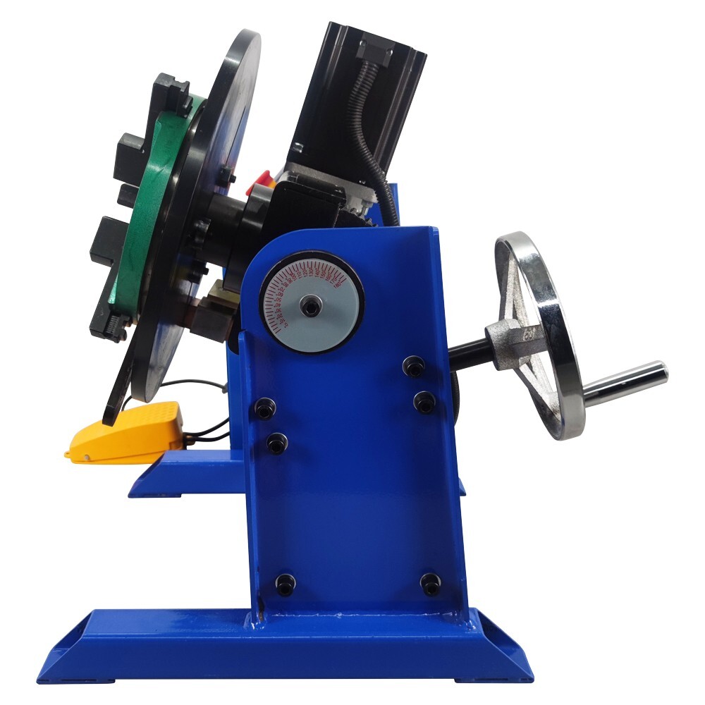 PLC Touch Screen Controller 110LB Welding Positioner Turntable with 200mm Chuck