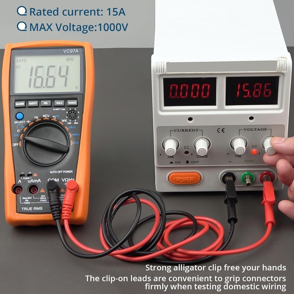 Alligator Clips Electrical 69381 Multimeter Test Leads with Alligator Clips