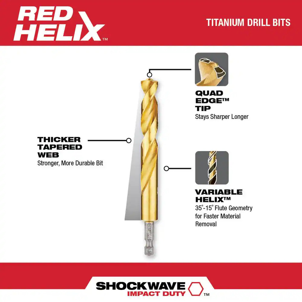 SHOCKWAVE IMPACT DUTY Titanium Drill Bit Set (46-Piece)