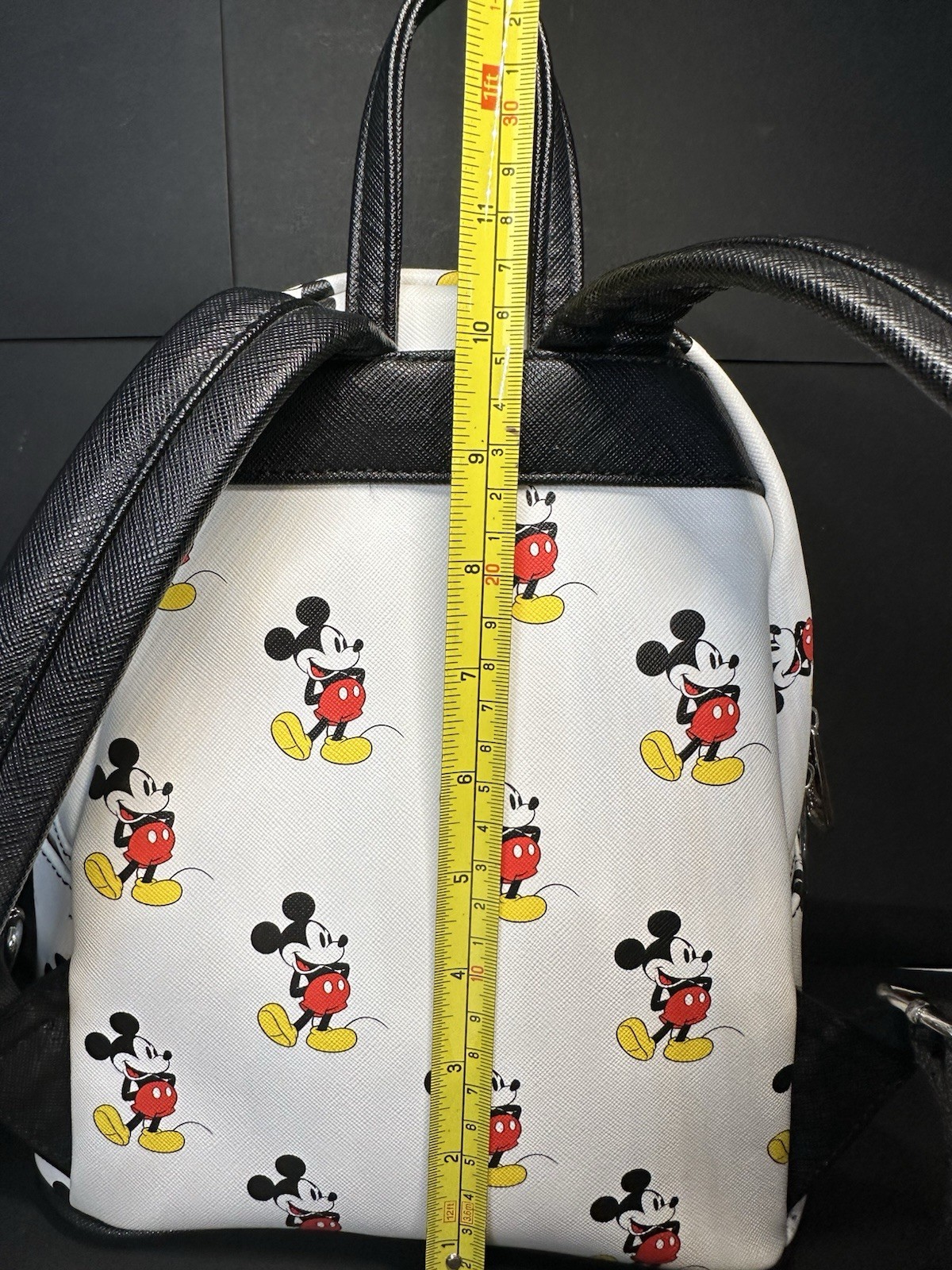 Loungefly Disney Classic Mickey Mouse Mini Backpack White Red Adjustable Straps