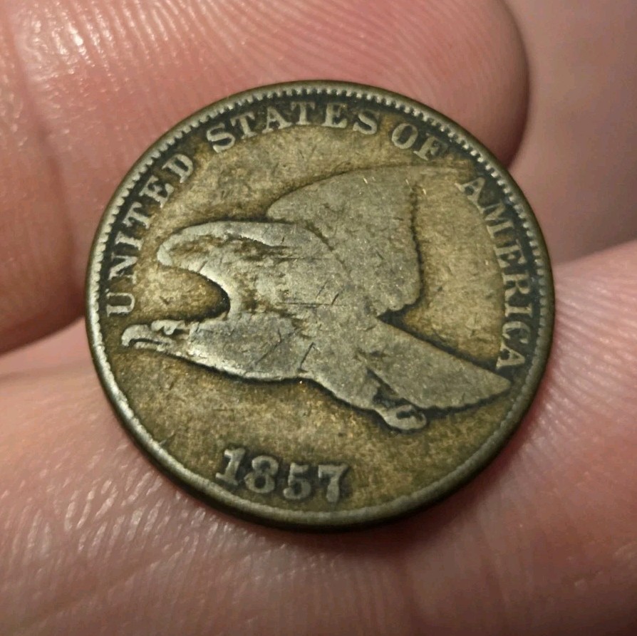 1857 1C Flying Eagle Cent US Type Coin