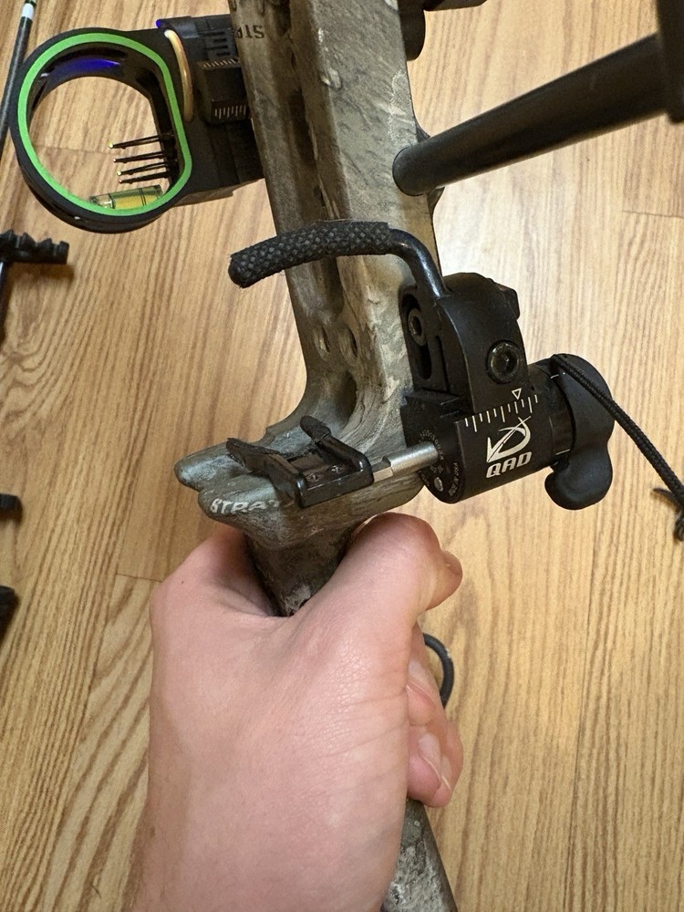 Bear Legit bow with drop away rest, arrows, and release