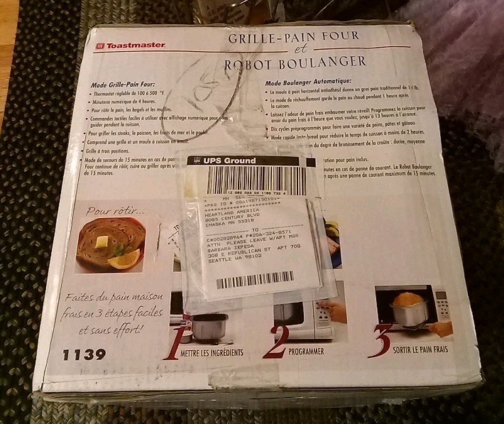 New Toastmaster Toaster Oven Broiler And Automatic Bread Maker Model 1139