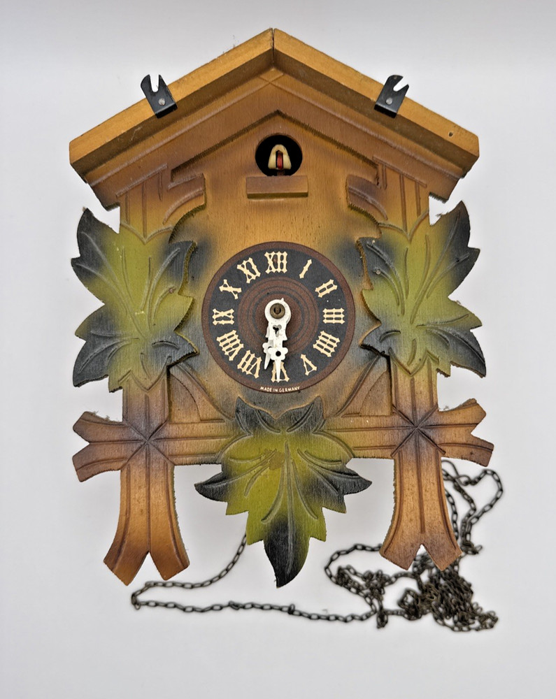 Vintage Cuckoo Clock German Black Forest Wooden - Untested