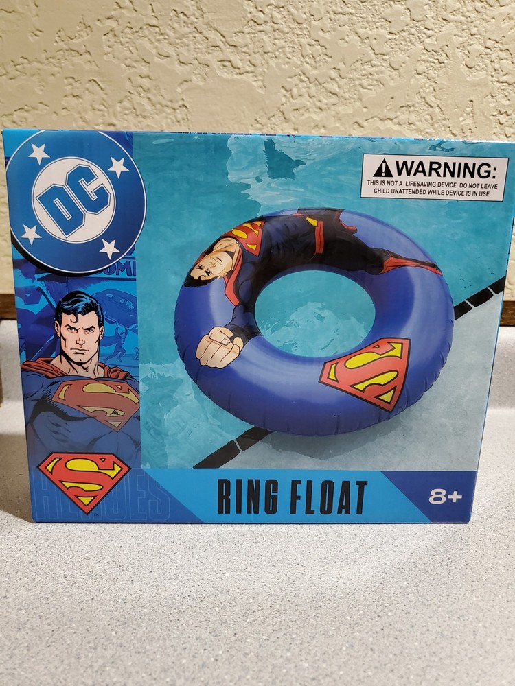 Superman 40" Inflatable Pool Ring Float for Pool Beach Lake Water Play DC Comic