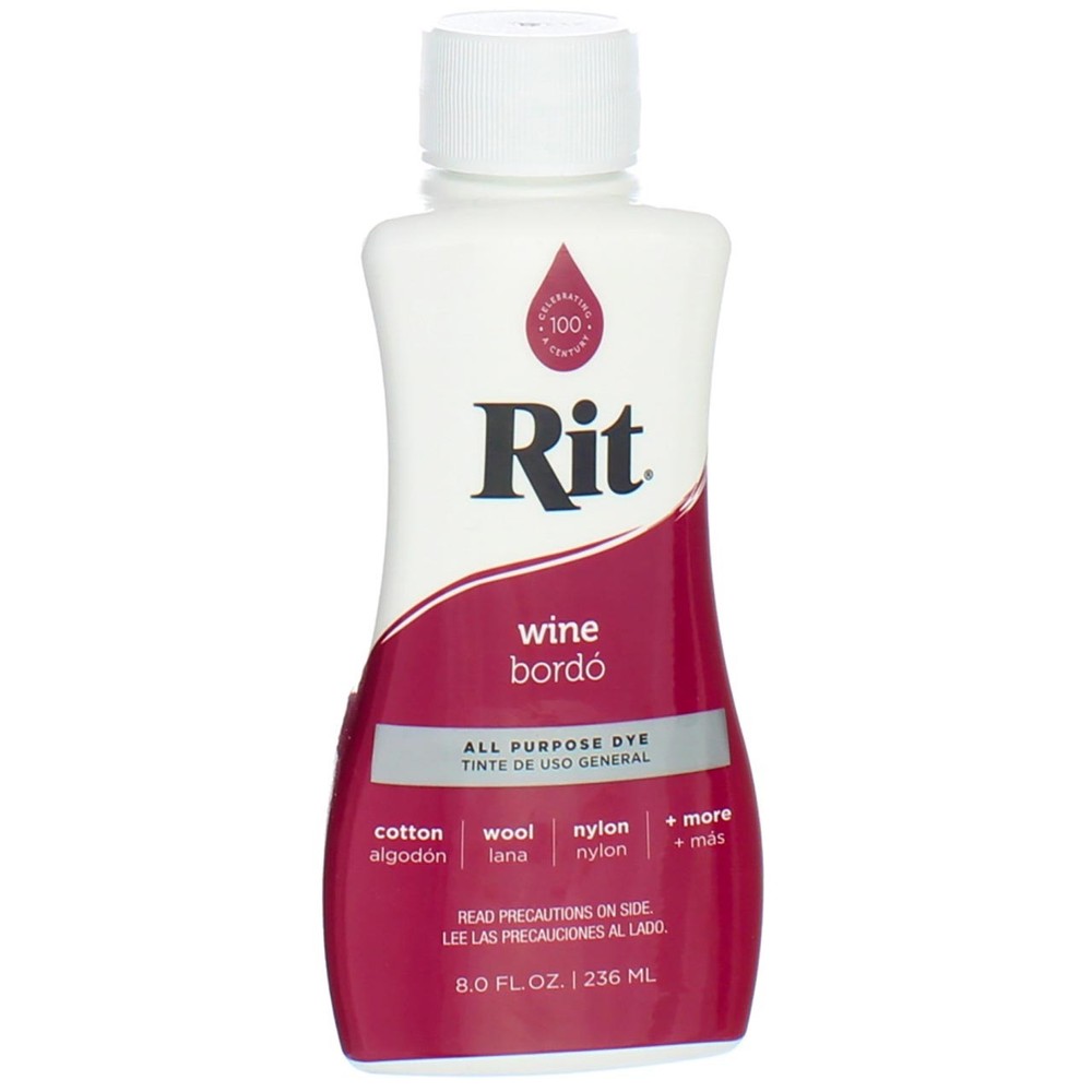 2 Pack Rit All-Purpose Liquid Dye, Wine, 8 fl oz