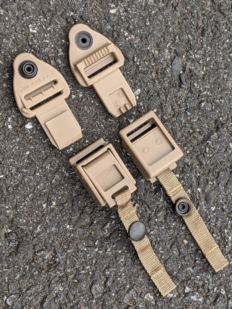 3Set Quick Release QR Buckle Replacement 1" Shoulder Strap Connector ILBE Coyote
