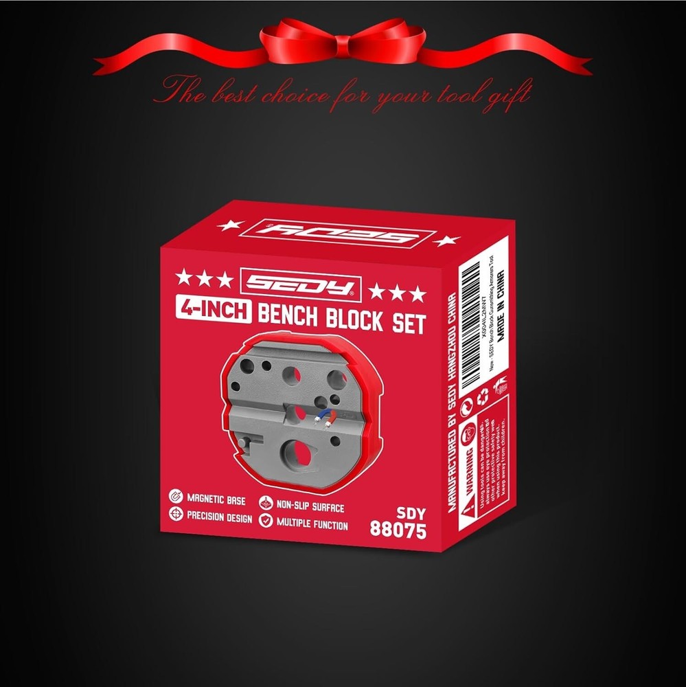 Universal Bench Block with Non-Marring, Magnetic Bench Block Armorers,Multi-Hole