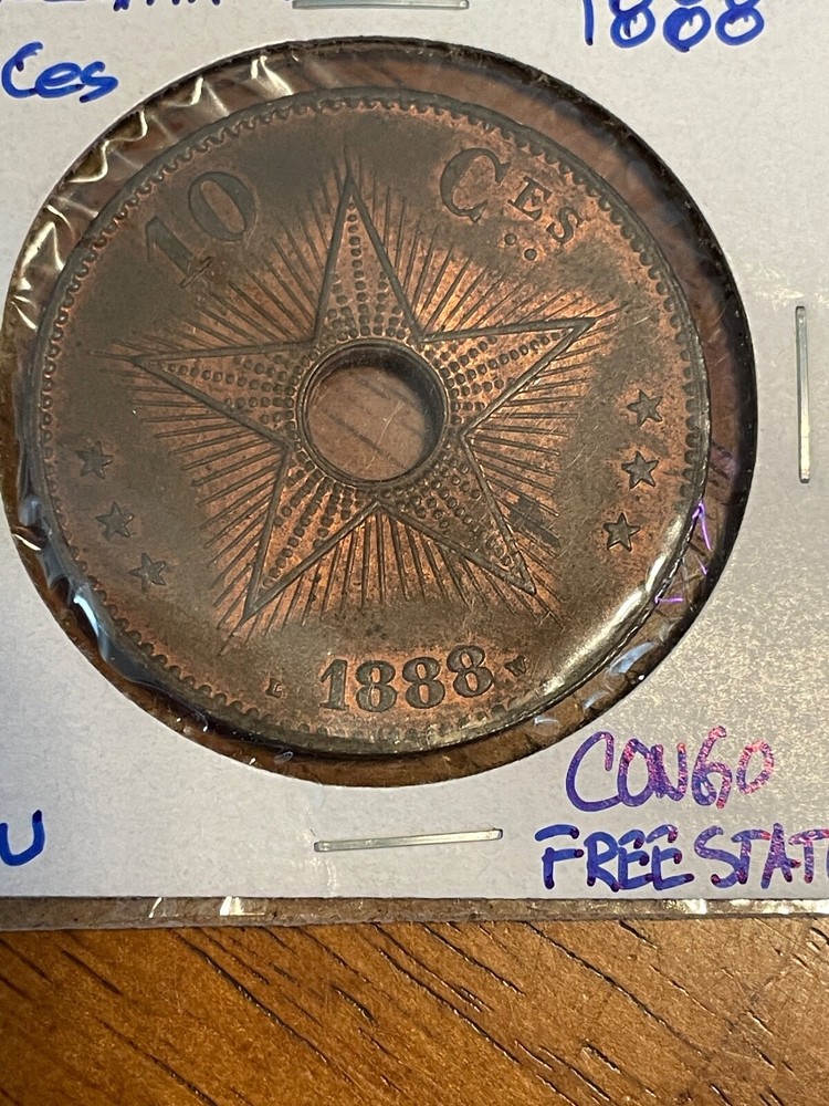 Belgian Congo 1888 10 Centimes NOT Certified