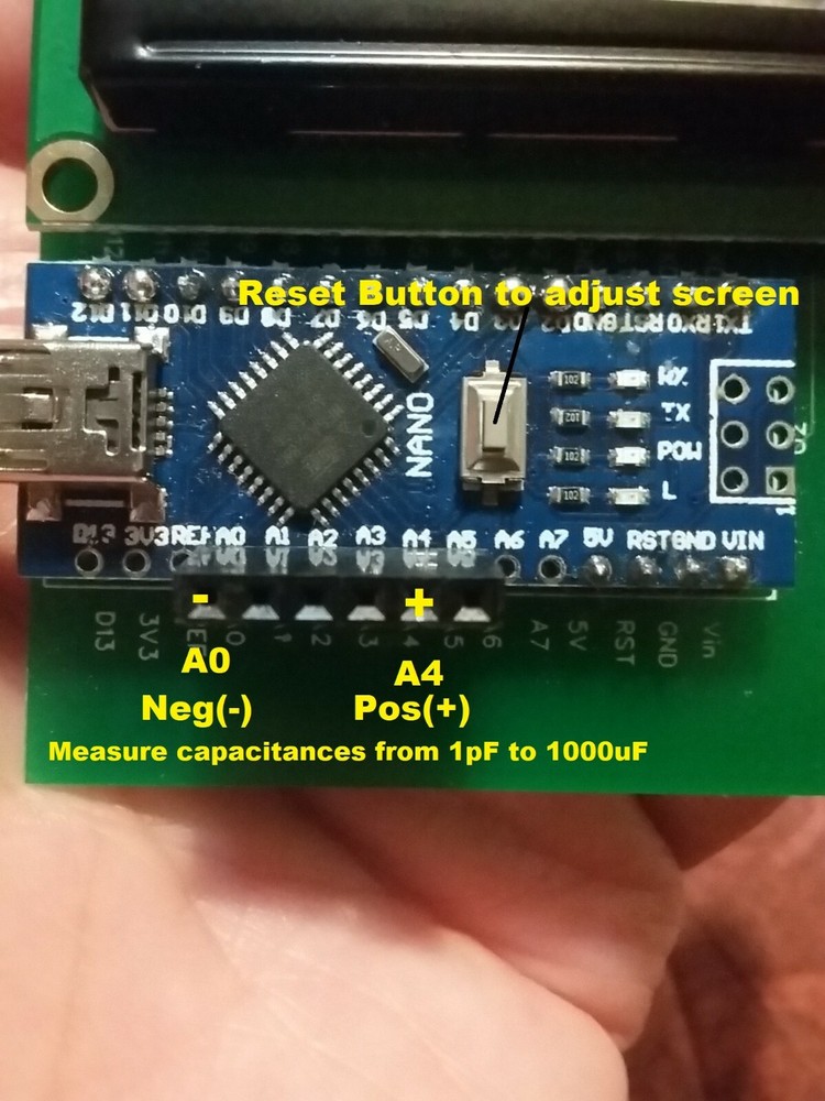DIY Arduino Digital Capacitance Meter (Assembled)
