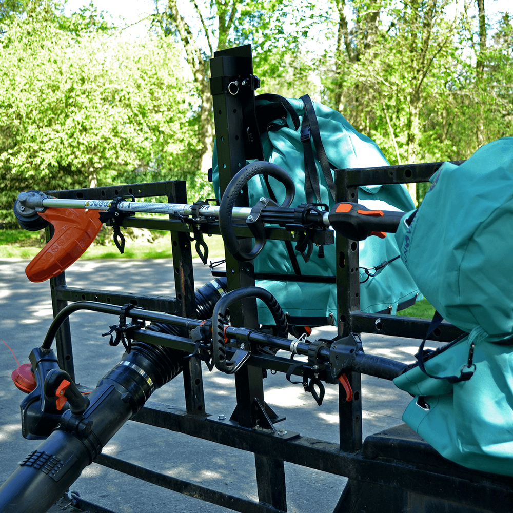 Backpack Blower & Weed Wacker Mounting Bracket, Trailer mount kit