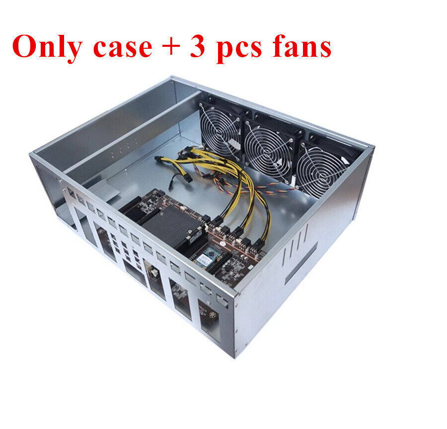Server Chassis Case with 3 Fans For 5 GPU Platform Graphics Card X79 Motherboard