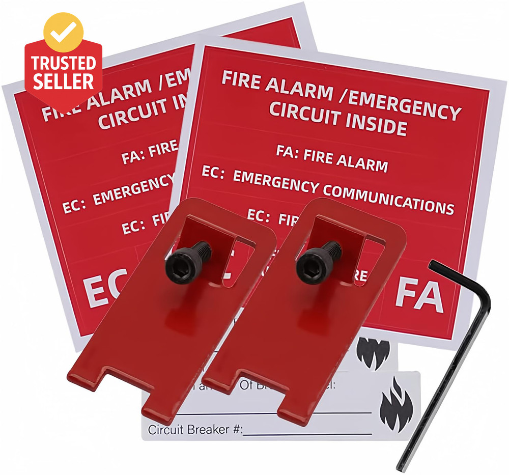 2 Sets ELOCK-FA Fire Alarm Lock, E-Series Fire Lockout Kit, Red1