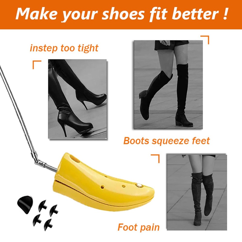 Shoe Instep Stretcher Adjustable Shoe Trees Higher Vamp Boot Shoe Support for...