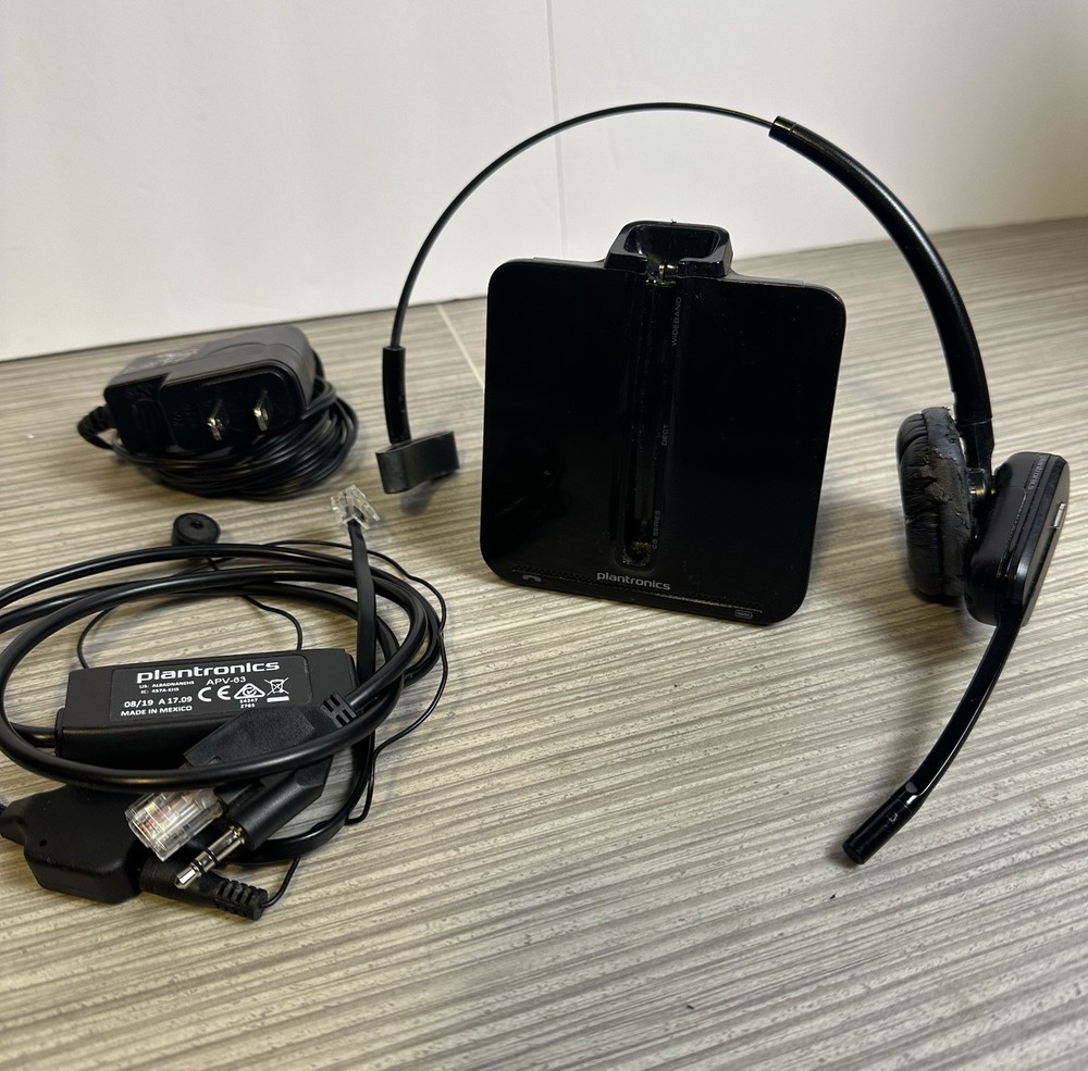 Plantronics CS540 Wireless Headset + Base - Office Headset – Tested Dect 6.0