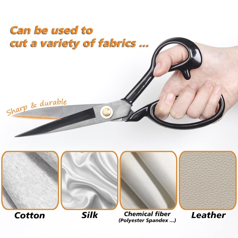 Fabric Scissors Professional 9 inch Sewing Scissors Tailor Sewing Shears Head...