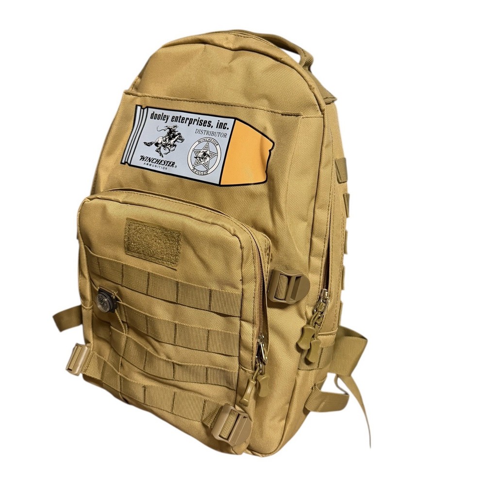 Winchester Tactical Backpack Dooley Enterprises Tan Khaki MOLLE Bag Zip EUC