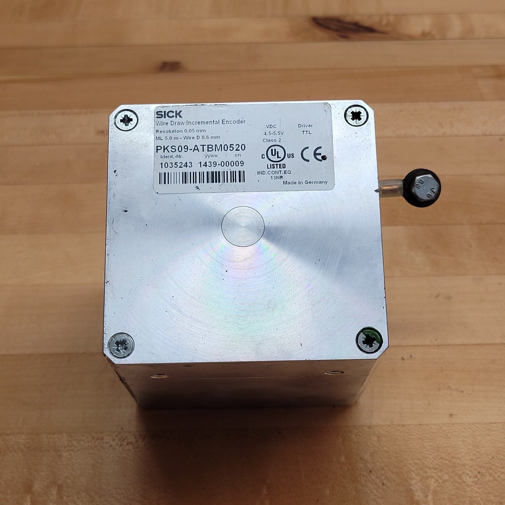 SICK PKS09-ATBM0520 Wire Draw Incremental Encoder, 4.5-5.5VDC - USED