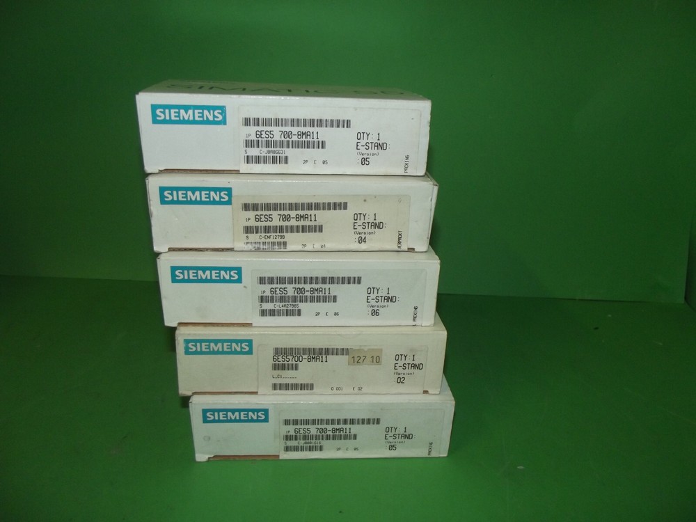 SET (7 pcs.) SIEMENS SIMATIC S5 6ES5 700-8MA11 Bus Module/Module E-Stand: