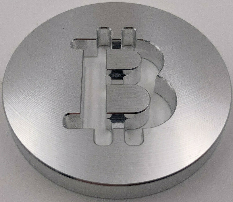 Commemorative Bitcoin BTC Crypto Token - Aluminum