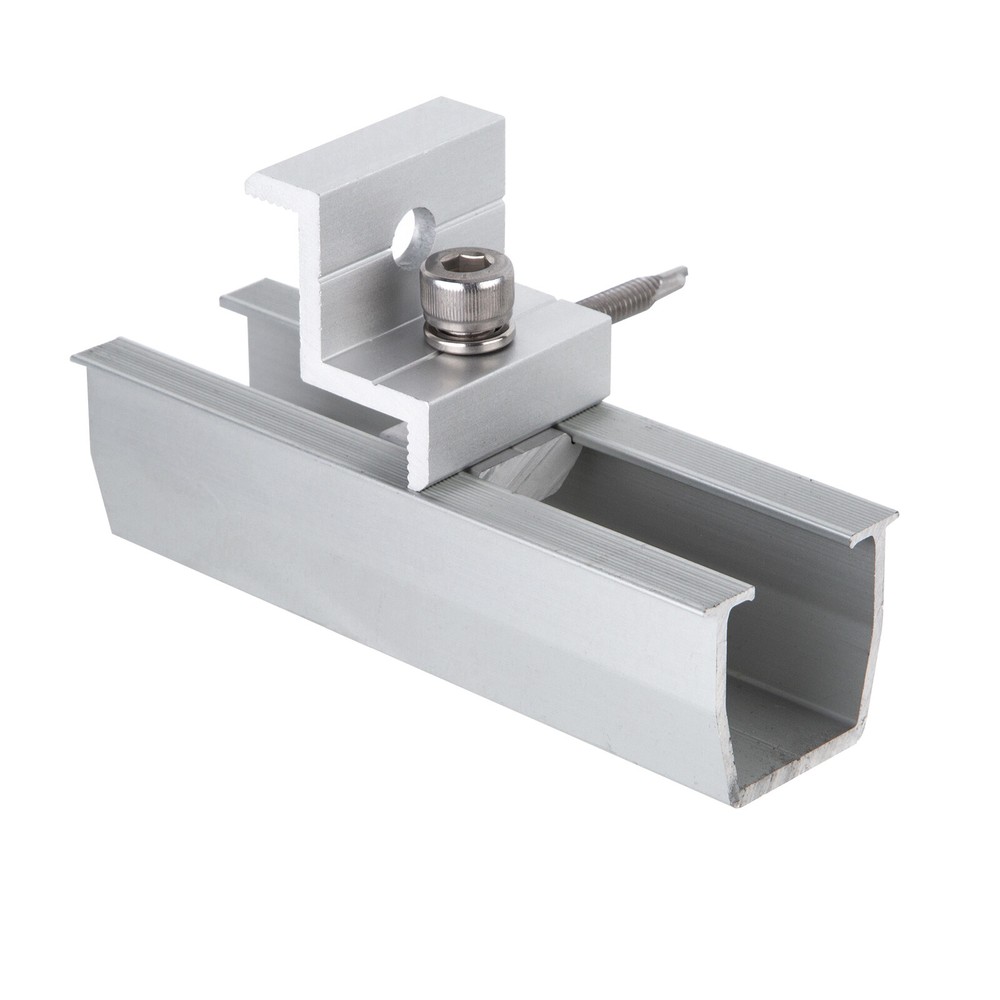 1-10x Solar-Module Mounting End Clamp Mid Clamp Adjustable Silver 30mm/35mm US
