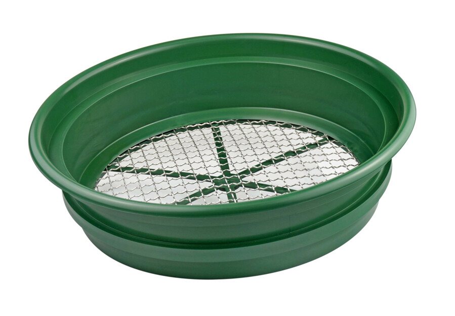 CLASSIFIER SIFTING PAN | 1/2" | STAINLESS STEEL SCREEN EARTH SIFTER STACKABLE