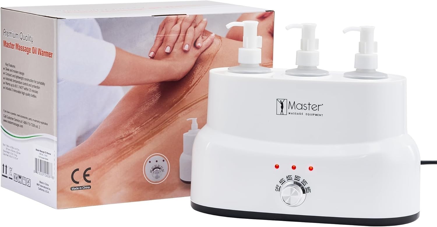3-Bottle Massage Oil Warmer - Salon Spa Body Therapy