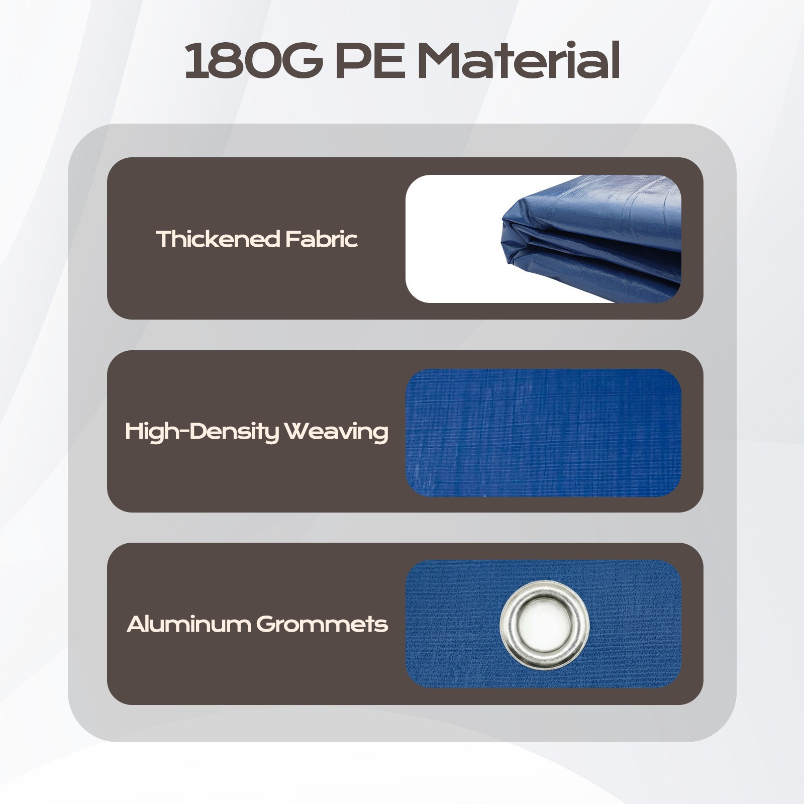 Aoodor 10 x 20 FT Carport Replacement Canopy Cover with Extra-Long Ball Bungees