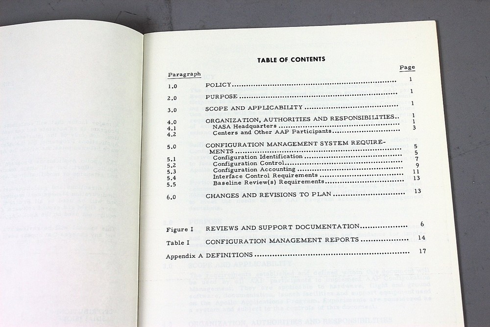 NASA Apollo Applications Program Configuration Management Manual 1969 Technical