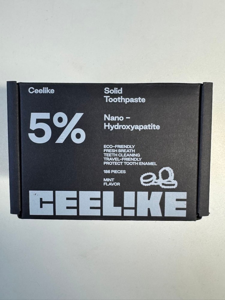 CEELIKE 5% Hydroxyapatite Solid Toothpaste - Enamel Strengthening - 186 Tablets