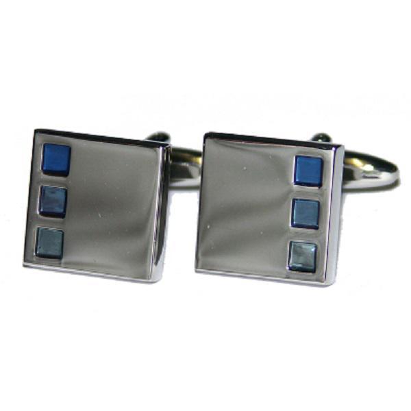 3 Blue Squares Cufflinks X2PSF170