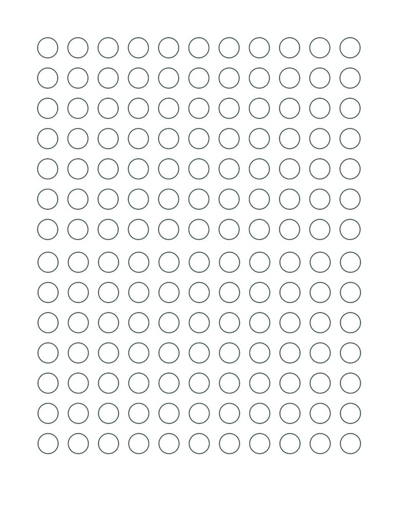 White Coding Dot Stickers Half Inch 1/2'' Semi Gloss Finish Round Circle Labels