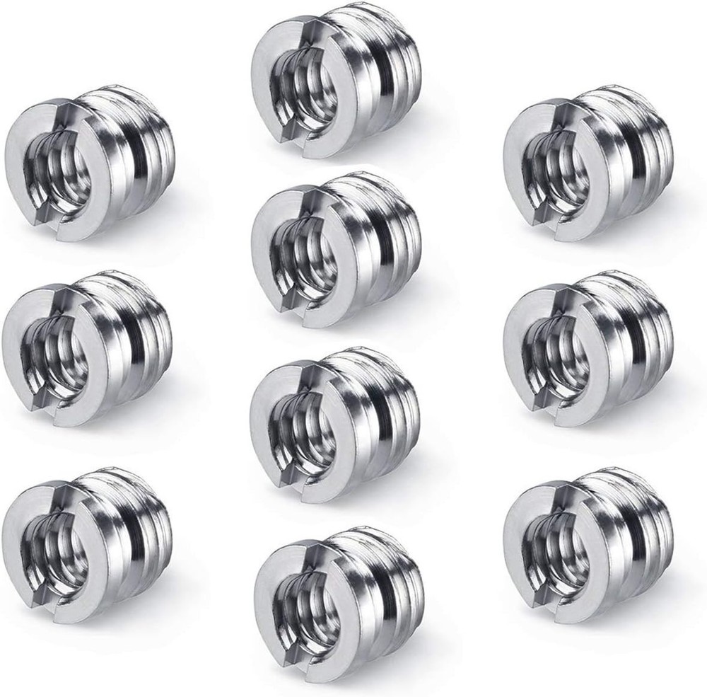 Camera 1/4"-20 to 3/8"-16 Reducer Bushing Convert Screw Adapter ,  (10 Pack)