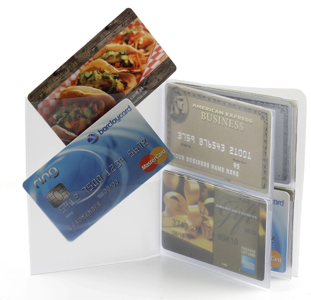 2 Plastic Insert Replacement 6 Card Picture Holder For Hipster Bifold Wallet