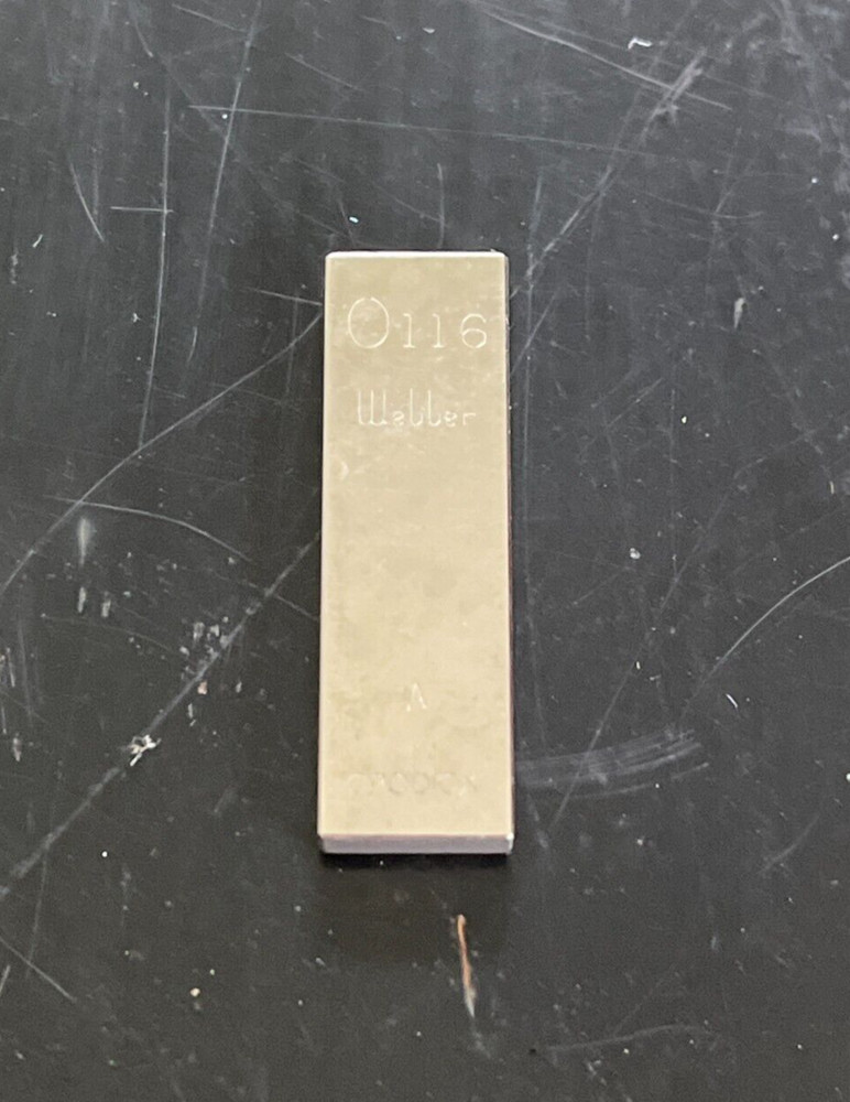 .116" Starrett-Webber Gage Block with certification