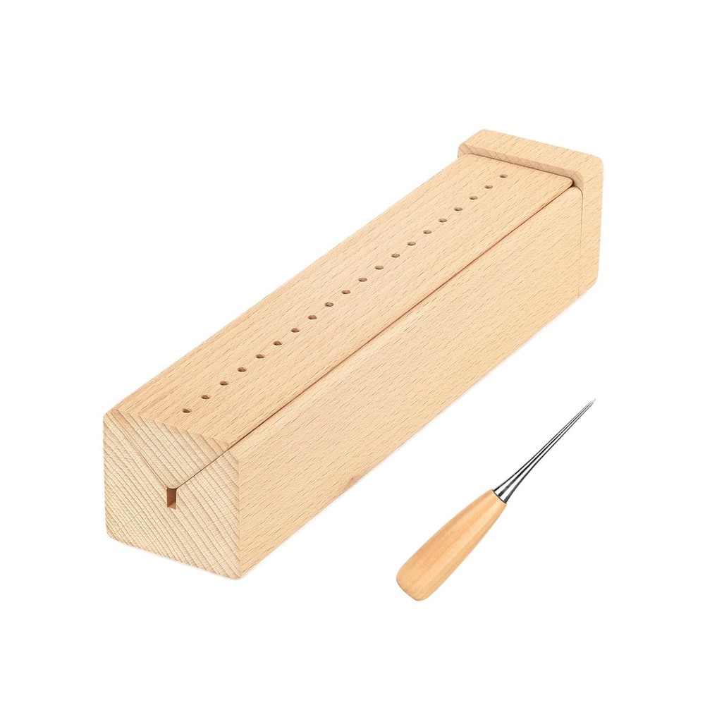 Beech Wood Book Binding medium size, Cradle&Awl