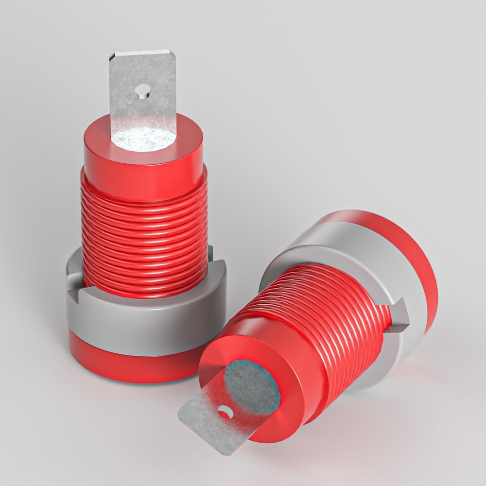 10PCS 4mm Banana Female Jack Panel Mount Socket Binding Post Adapters Red&Bla...