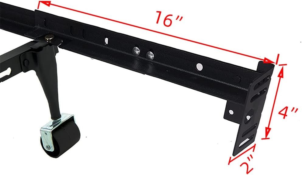Bed Frame Footboard Extension Brackets Set Attachment Kit, King, Black